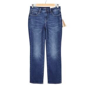 NWT NYDJ Marilyn Straight Leg Mid-Rise Stretch Denim Jeans Asturia Shore Size 4